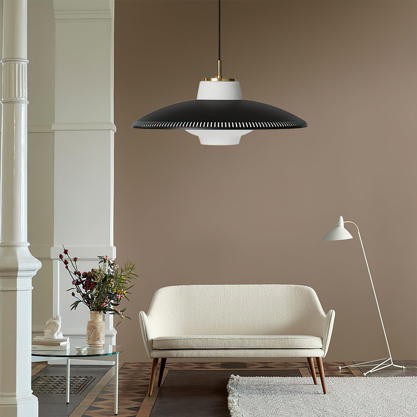 Alien Frisbee Pendant Light - Modern UFO-Inspired Hanging Lamp for Living Room, Bedroom & Dining Room Decor