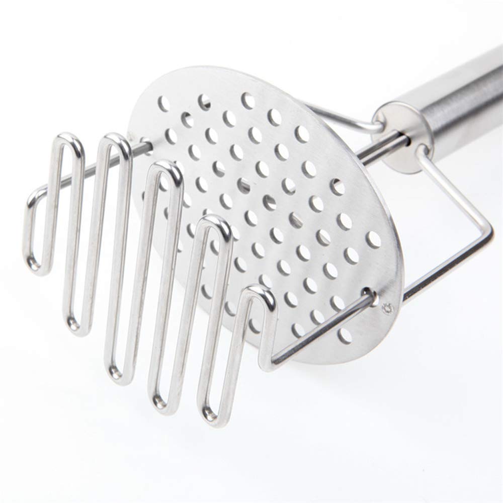 Stainless Steel Potato Masher & Ricer - Dual Press Head for Perfect Mashed Potatoes, Banana Bread, Pumpkin Puree | Ideal for Kitchen, Baking & Meal Prep