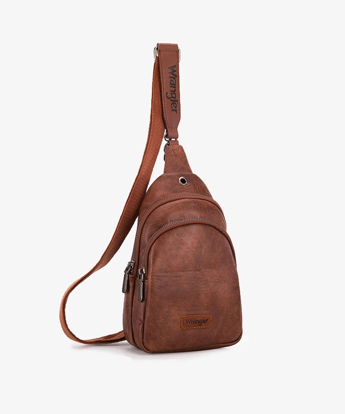 Wrangler Dual Zippered Sling Bag - Lightweight Crossbody Shoulder Bag for Men & Women - Perfect for Travel, Hiking, Gym & Everyday Use
