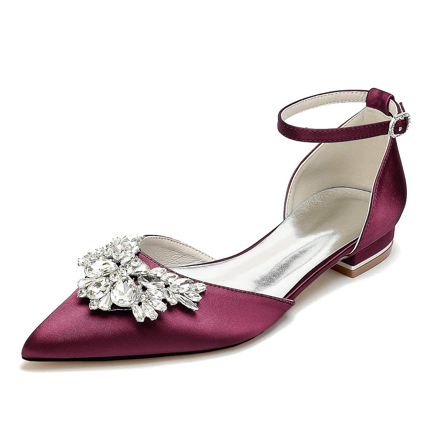 Flat Heel 2.5cm Silk-Like Comfortable Women's Shoes CK0453 - Perfect for Office, Wedding & Casual Wear