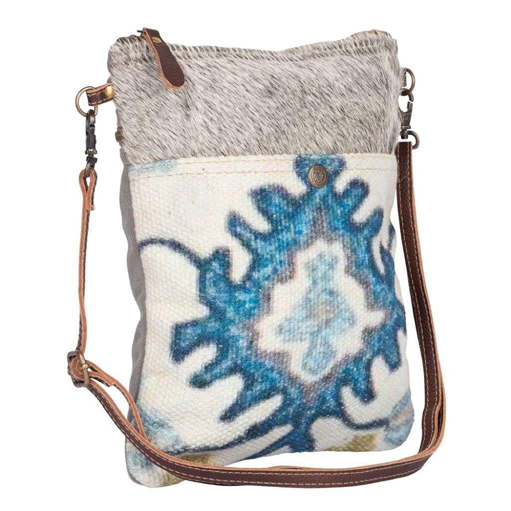 Myra Crossbody Bag - Upcycled Leather & Canvas for Daily Use