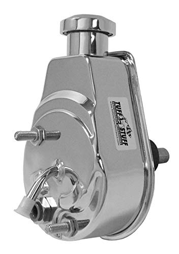Tuff Stuff 6177A Chrome Power Steering Pump Replacement for 1980-1982 Chevrolet Corvette - High Performance Steering System for Classic Car Restoration & Racing
