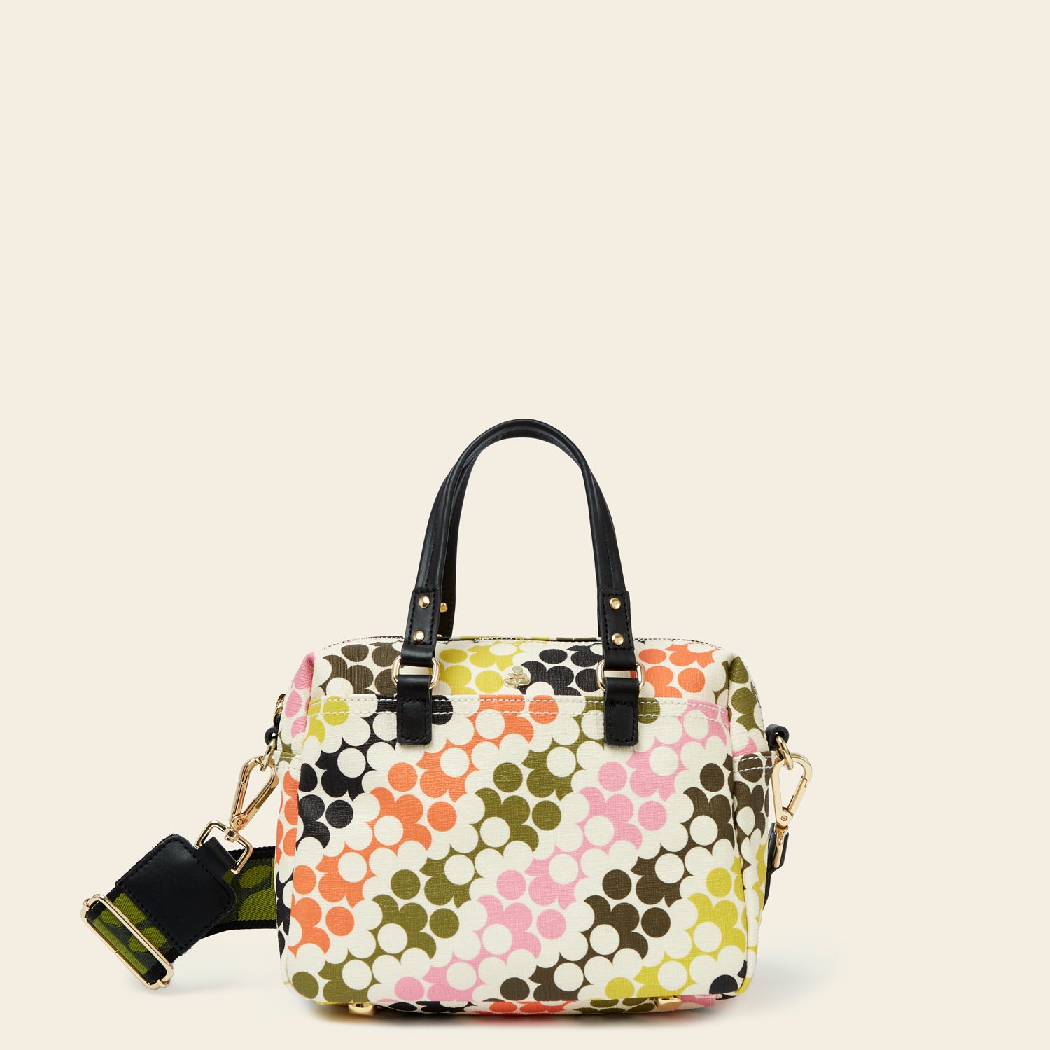 Mini Flynn Crossbody Bag - Puzzle Flower Print Multi-Color Small Shoulder Purse for Women | Perfect for Casual Outings, Travel & Everyday Use