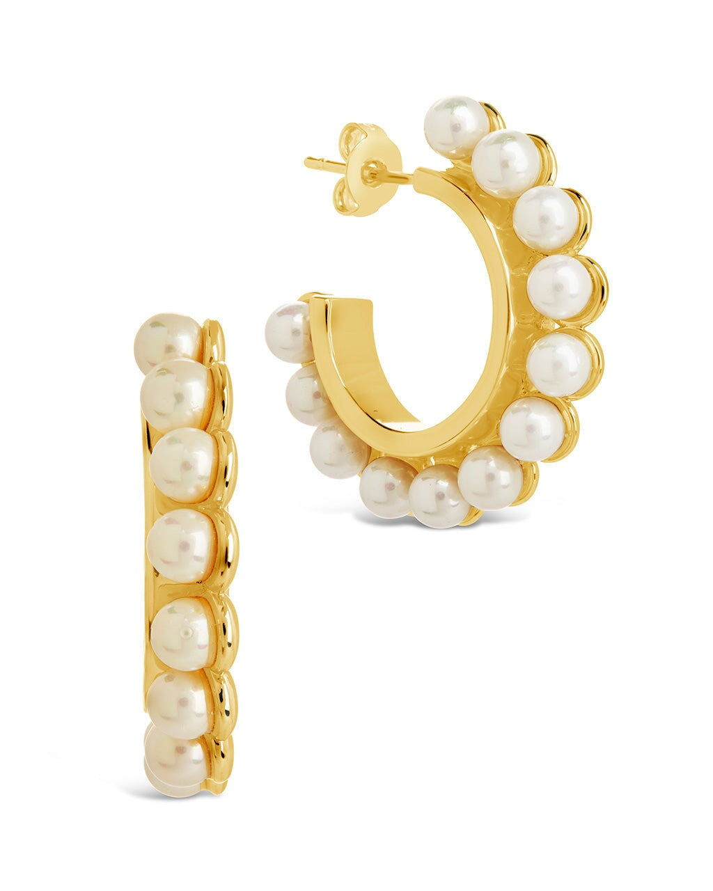 Stylish Pearl Bubble Hoop Earrings for Women - Trendy Fashion Jewelry Gift for Parties, Weddings & Everyday Wear