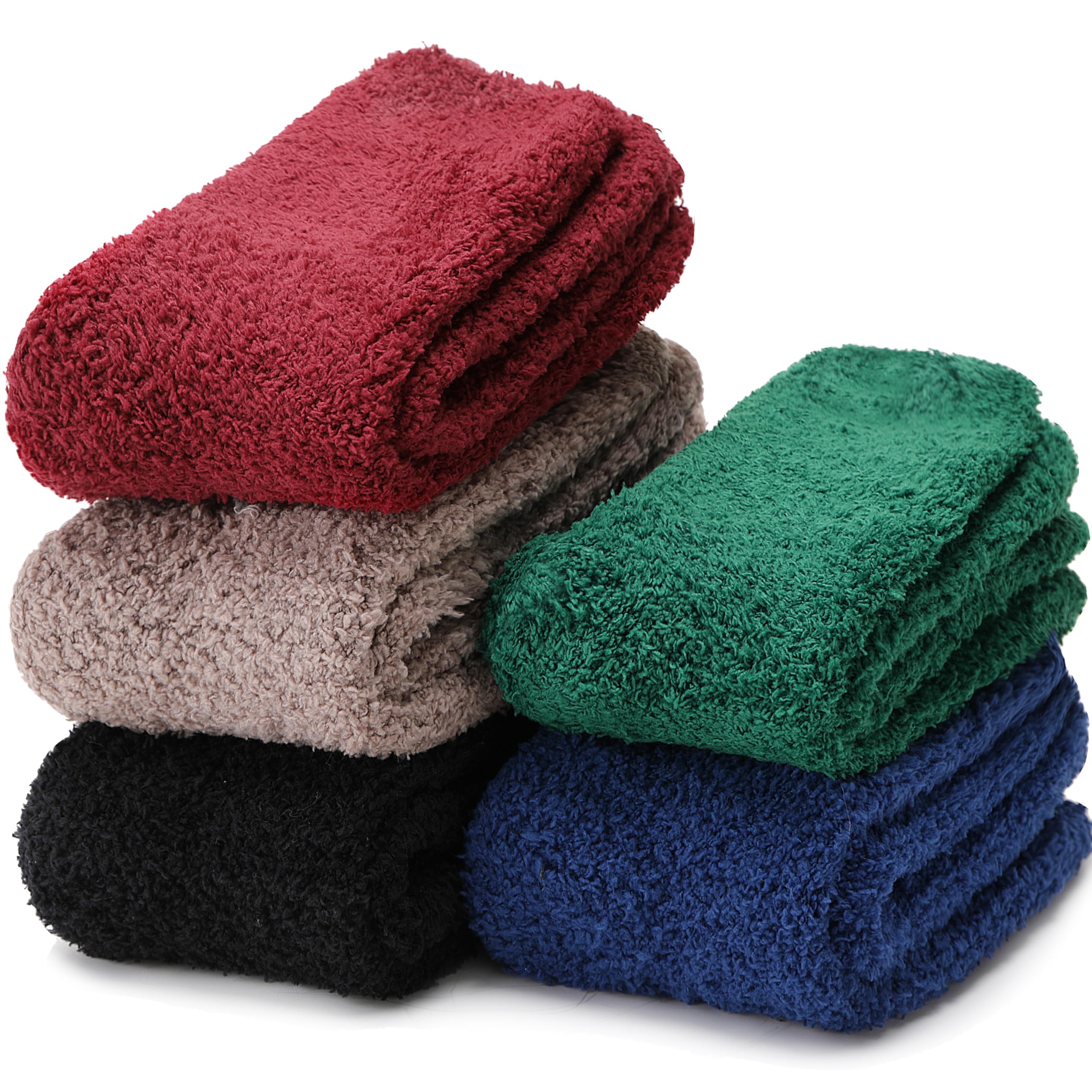 EBMORE Fuzzy Socks - Warm Winter Slipper Socks for Men & Women | Ultra Soft Fluffy Cabin Socks for Sleeping, Lounging & Home Comfort
