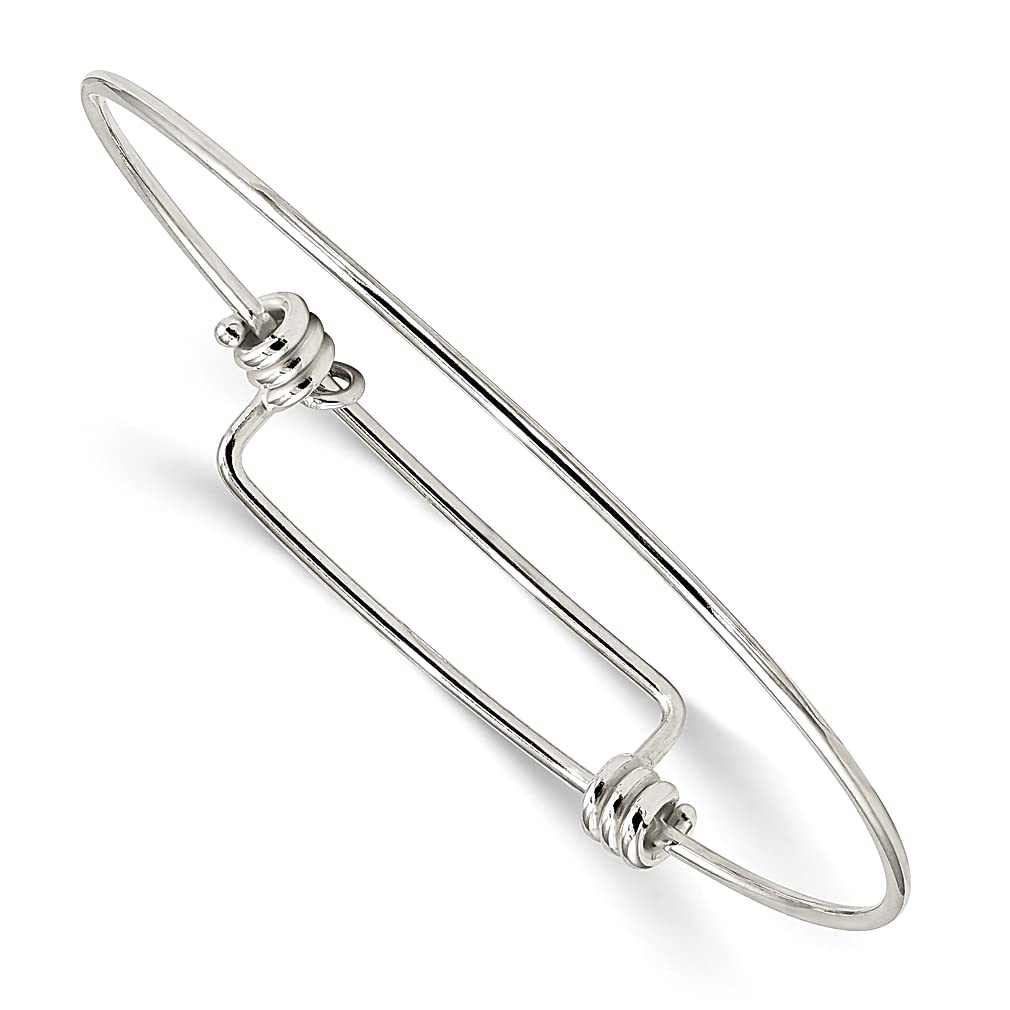 925 Sterling Silver Expandable Slip-On Bangle Bracelet Cuff - Stackable Women's Fine Jewelry for Everyday Wear, Gift for Her, Birthday, Anniversary & Special Occasions