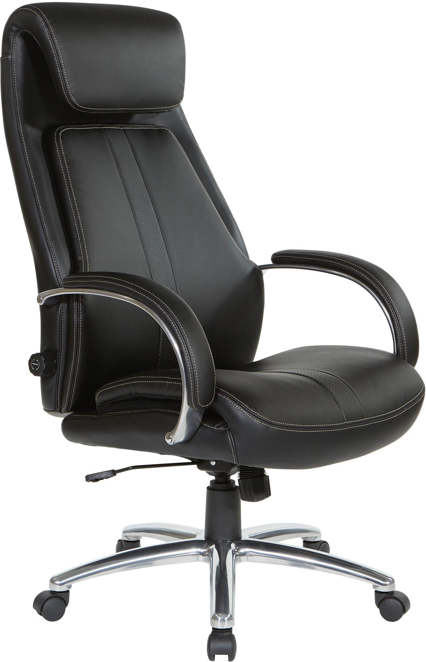 Office Star EC62119AL Bonded Leather Executive Chair - Ergonomic High Back Desk Chair for Home & Office, Adjustable Height & Swivel - Perfect for Long Work Hours & Professional Workspaces