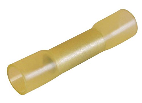 Heat Shrink Butt Connectors 100 Pack - 10-12 Gauge Wire for Automotive, Marine & Electrical Wiring Repairs | Waterproof & Insulated Wire Connectors
