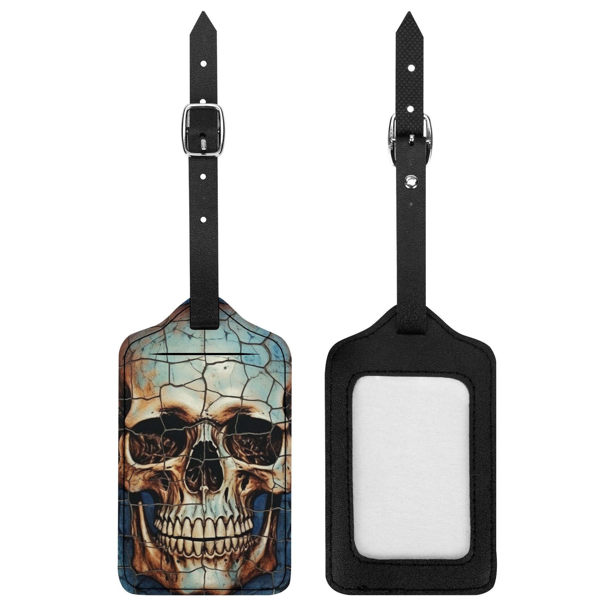 Funny Cracking Skull Luggage Tag - Unique Travel Accessory for Suitcases & Backpacks - Perfect for Halloween Trips & Themed Vacations