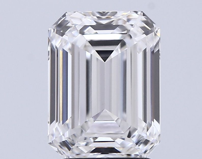 2.53 Carat D Color VVS2 Clarity Emerald Cut Lab-Grown Diamond for Engagement Rings & Fine Jewelry