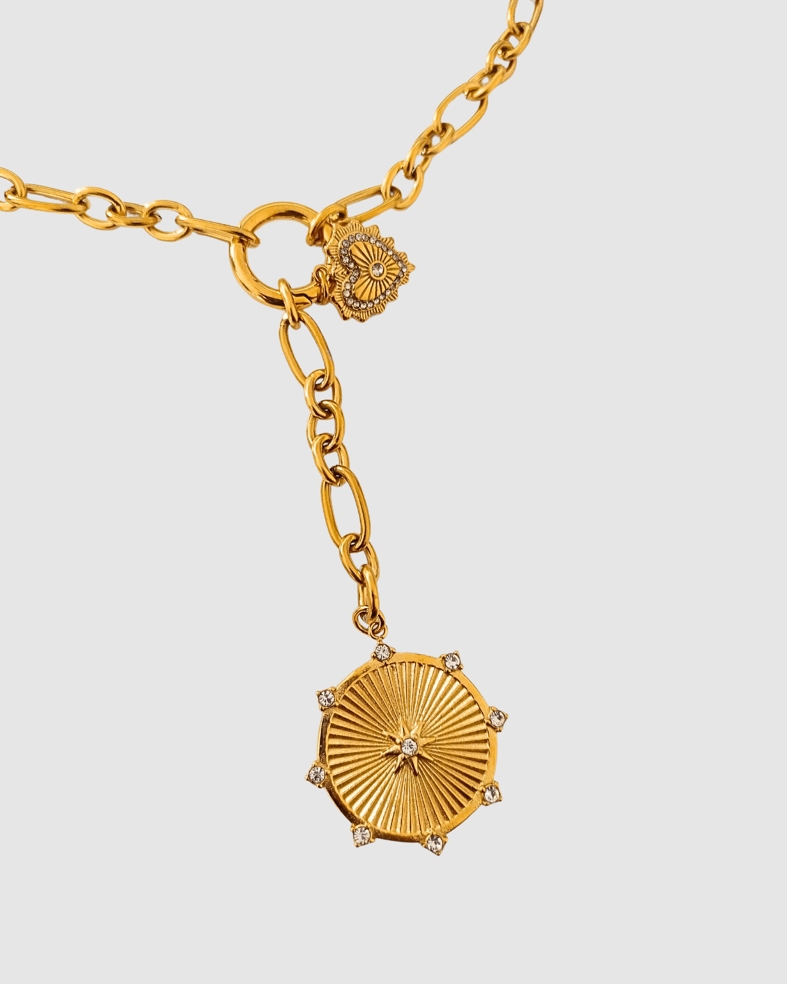 Izoa Amanda Gold Pendant Necklace for Women - Elegant Jewelry Gift for Birthday, Anniversary & Valentine's Day