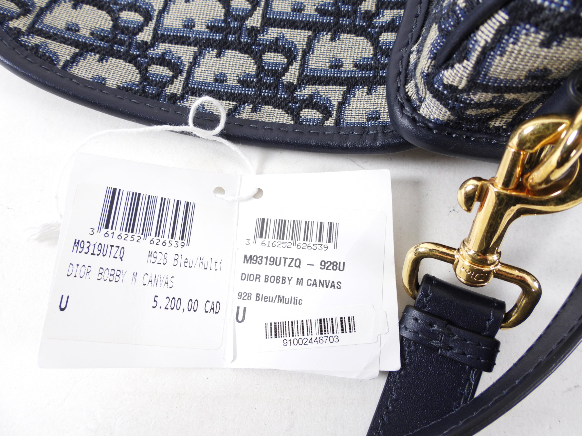 Christian Dior Navy Blue Oblique Jacquard Medium Bobby Bag - Luxury Designer Handbag for Women, Perfect for Work, Travel & Special Occasions