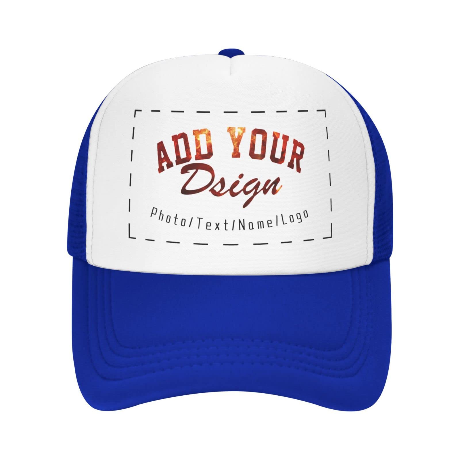 Custom Trucker Hats for Men & Women - Personalized Photo Baseball Cap - Design Your Own Embroidered Dad Hat & Mom Hat - Perfect for Outdoor Activities, Sports Events & Casual Wear