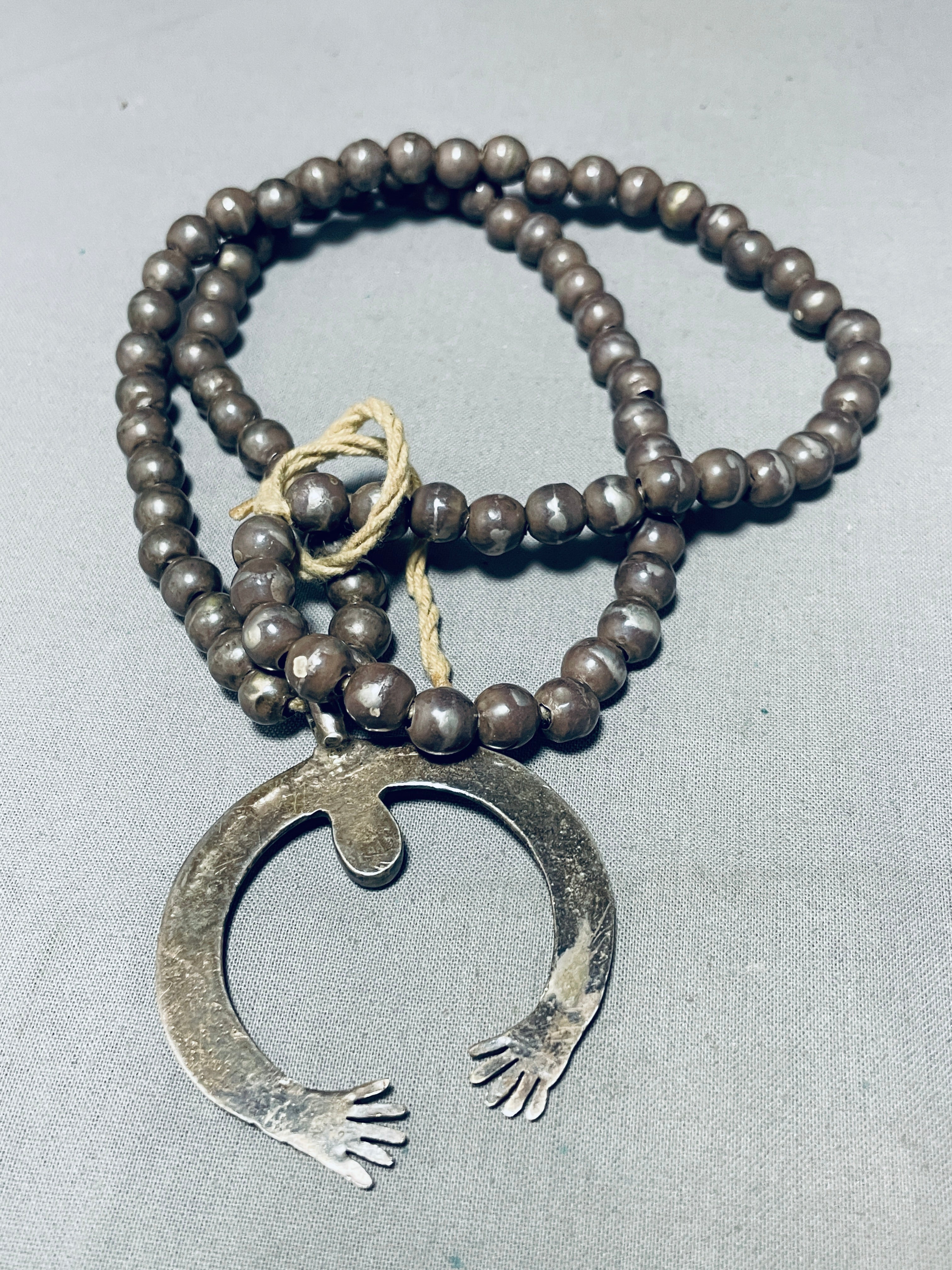 1920s Vintage Native American Navajo Turquoise Coin Silver Openwork Necklace - Authentic Southwest Jewelry for Boho Fashion & Special Occasions