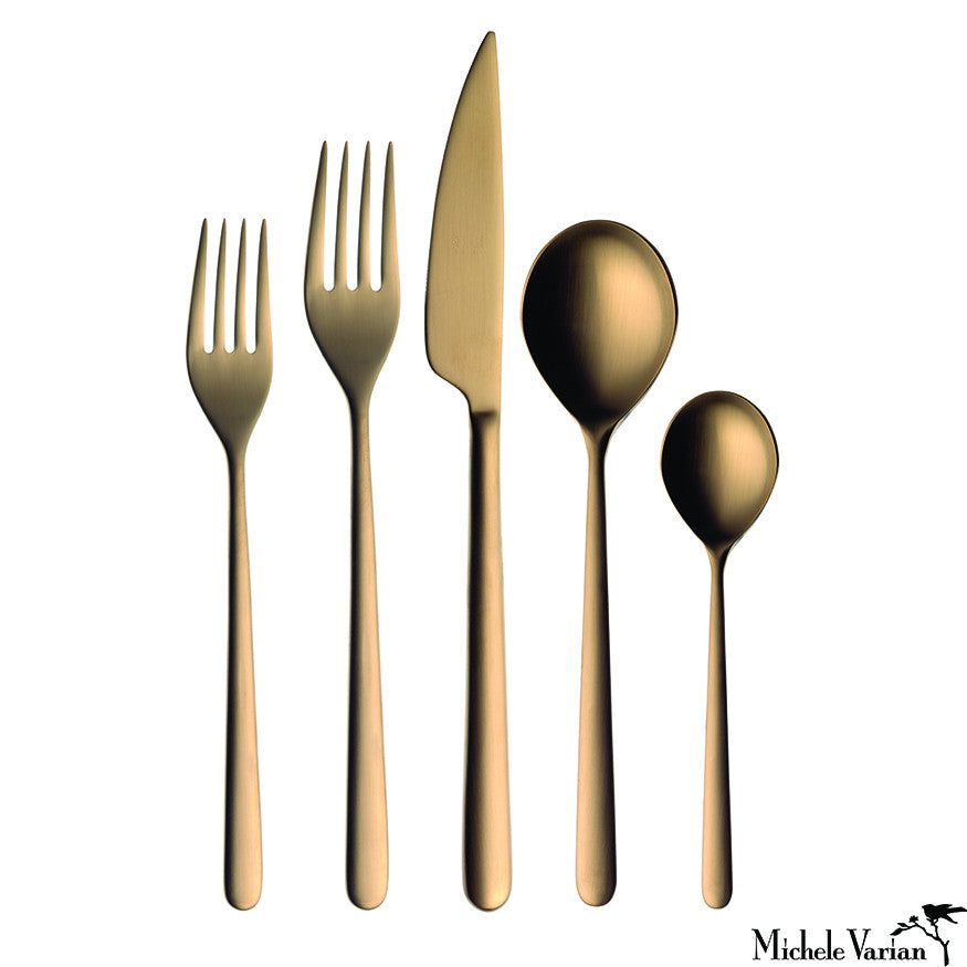 Elegant Brushed Gold Flatware Set - 24-Piece Stainless Steel Cutlery for Dining, Wedding & Special Occasions - Perfect for Fine Dining, Dinner Parties & Gift Giving