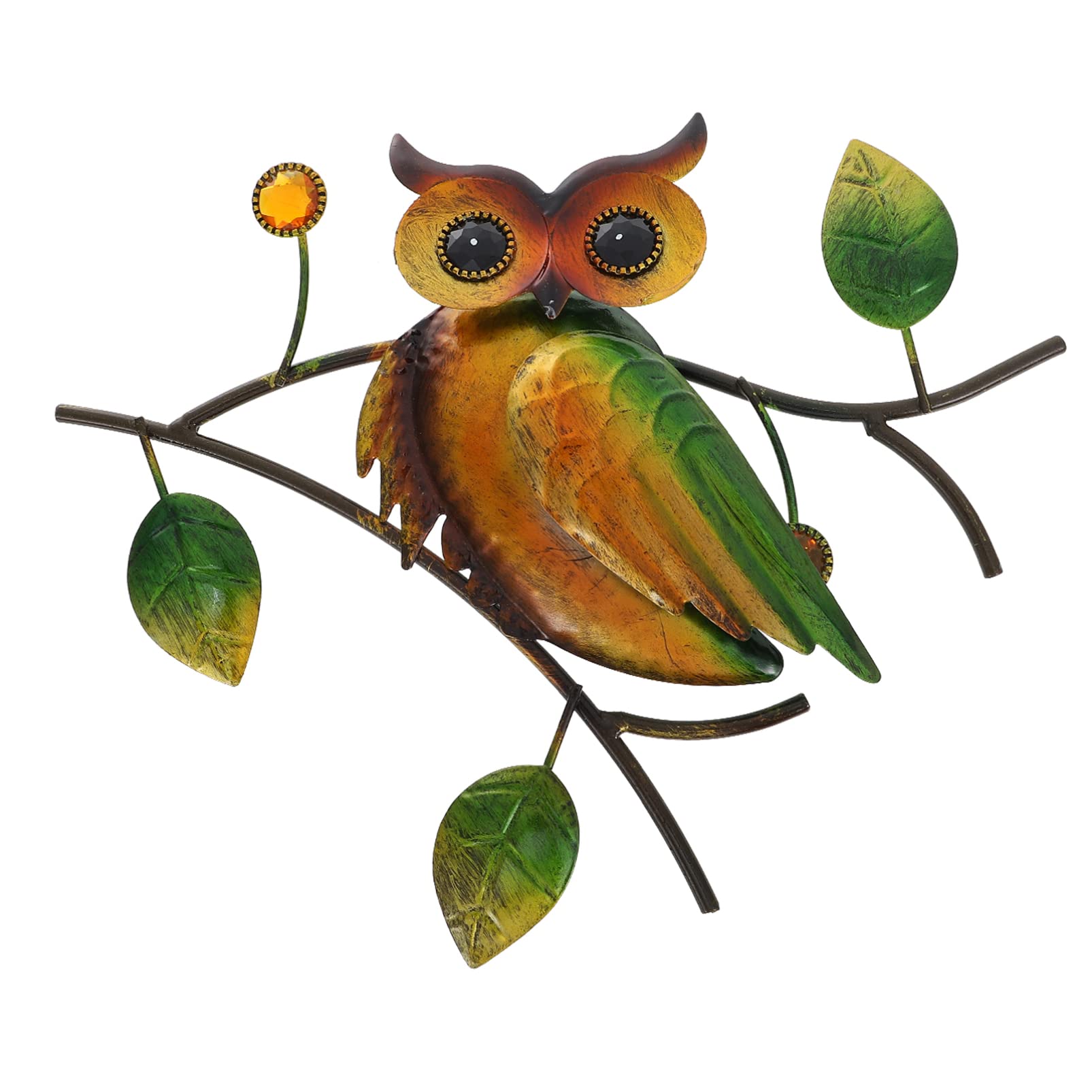 YARNOW Rustic Metal Owl Wall Art Sculpture - Handcrafted Owl Decor for Home, Living Room, Bedroom, Garden & Patio - Indoor/Outdoor Decor for Nature Lovers & Bird Enthusiasts