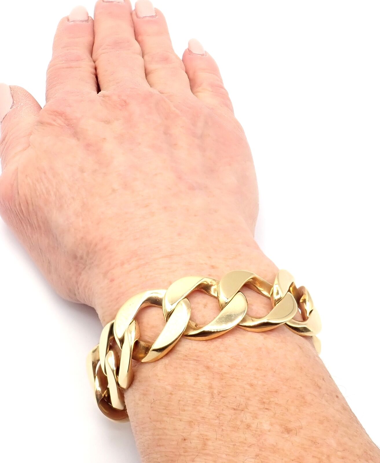 Authentic Vintage Tiffany & Co 18k Yellow Gold Heavy Curb Link Bracelet - Luxury Jewelry Gift for Women, Perfect for Weddings & Special Occasions