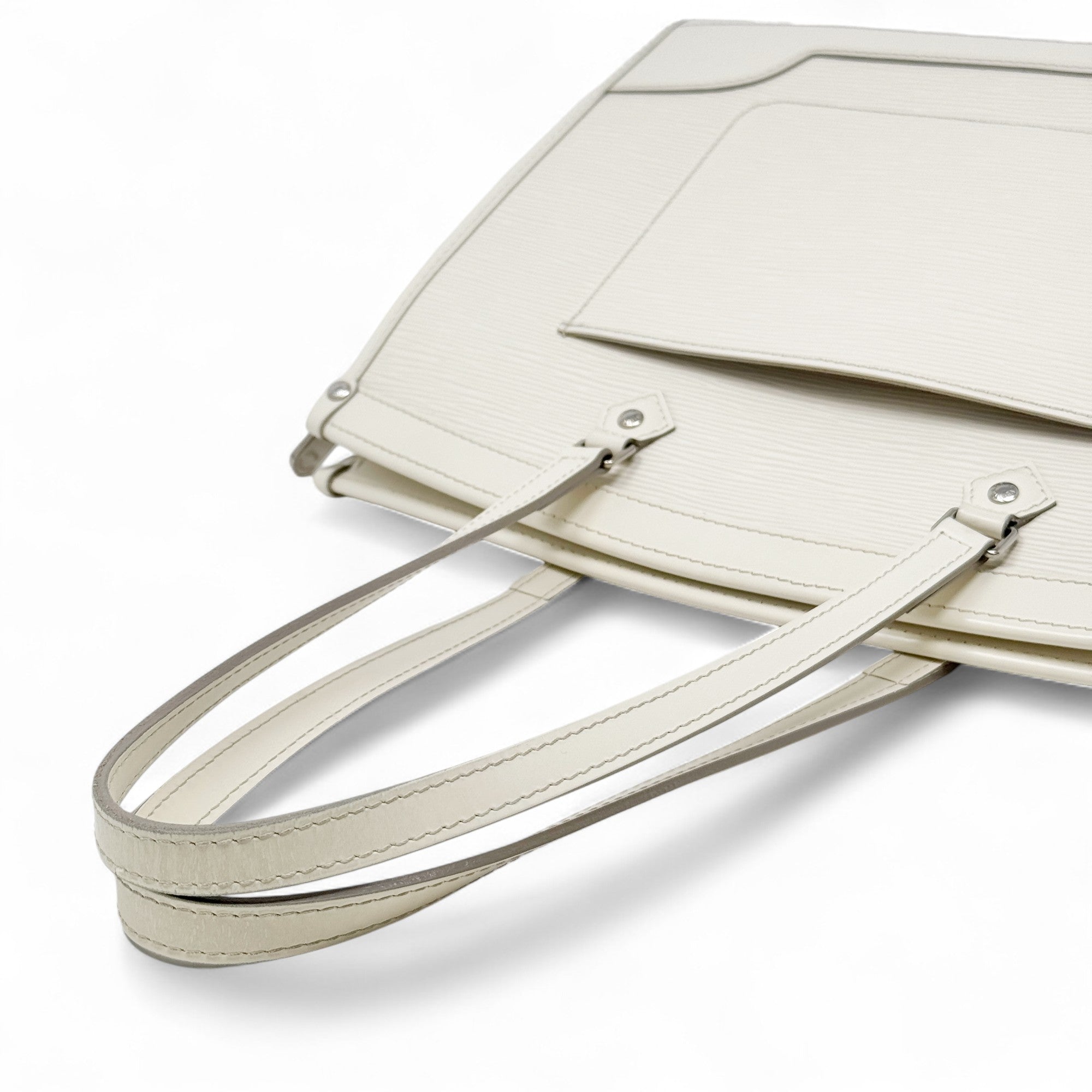 Authentic Louis Vuitton Madeleine GM Handbag in Ivory Epi Leather - Luxury Tote for Work, Travel & Everyday Elegance