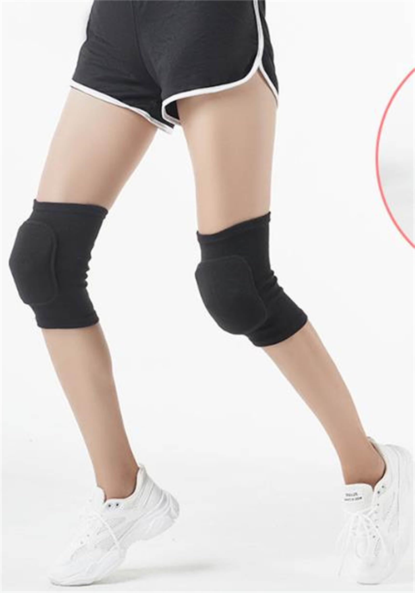 YYaaloa Women's Knee Pads - Soft Elastic Knee Support for Dance, Wrestling, Volleyball, Football, Yoga, Basketball & Skating - Breathable & Flexible Knee Protectors (Black, Medium) - Perfect for Sports, Gym Workouts & Outdoor Activities