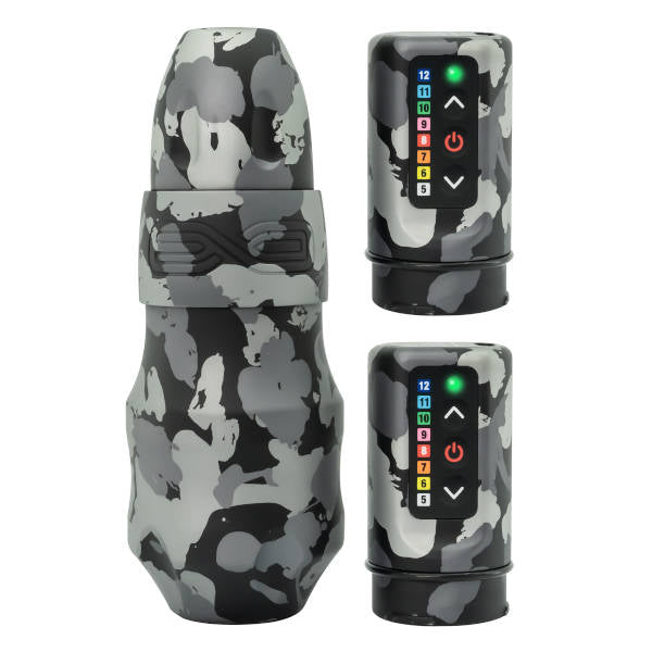 FK Irons Urban Camo Exo Wireless Pen Machine - Professional Tattoo Kit for Artists, Portable & Cordless Tattoo Pen for Realistic Tattooing - Perfect for Studio, Travel & Tattoo Enthusiasts