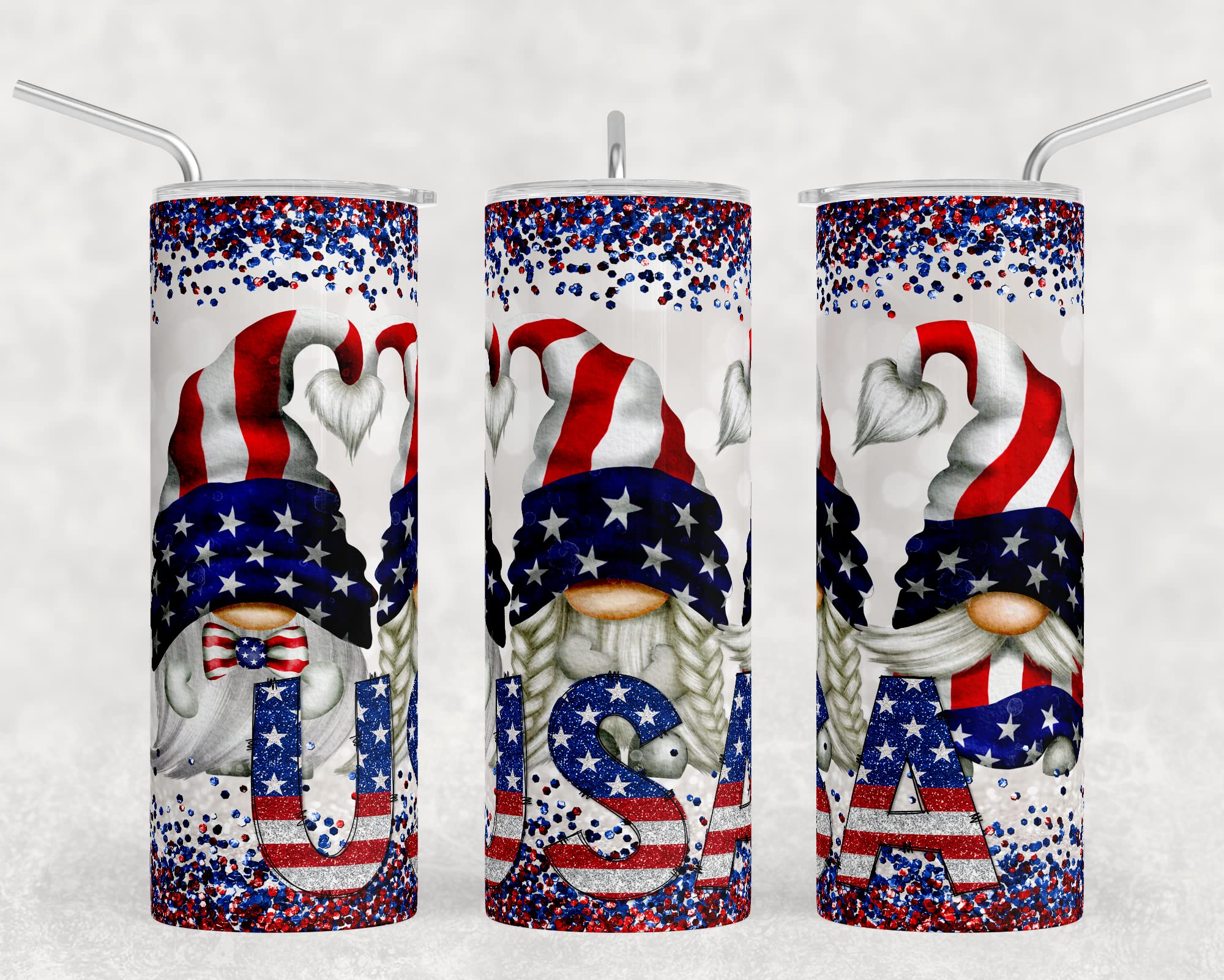 Custom Sublimation Gnome Tumbler - Heat Press Ready 20oz Stainless Steel Cup - Perfect for Christmas Gifts, Home Decor & Party Favors