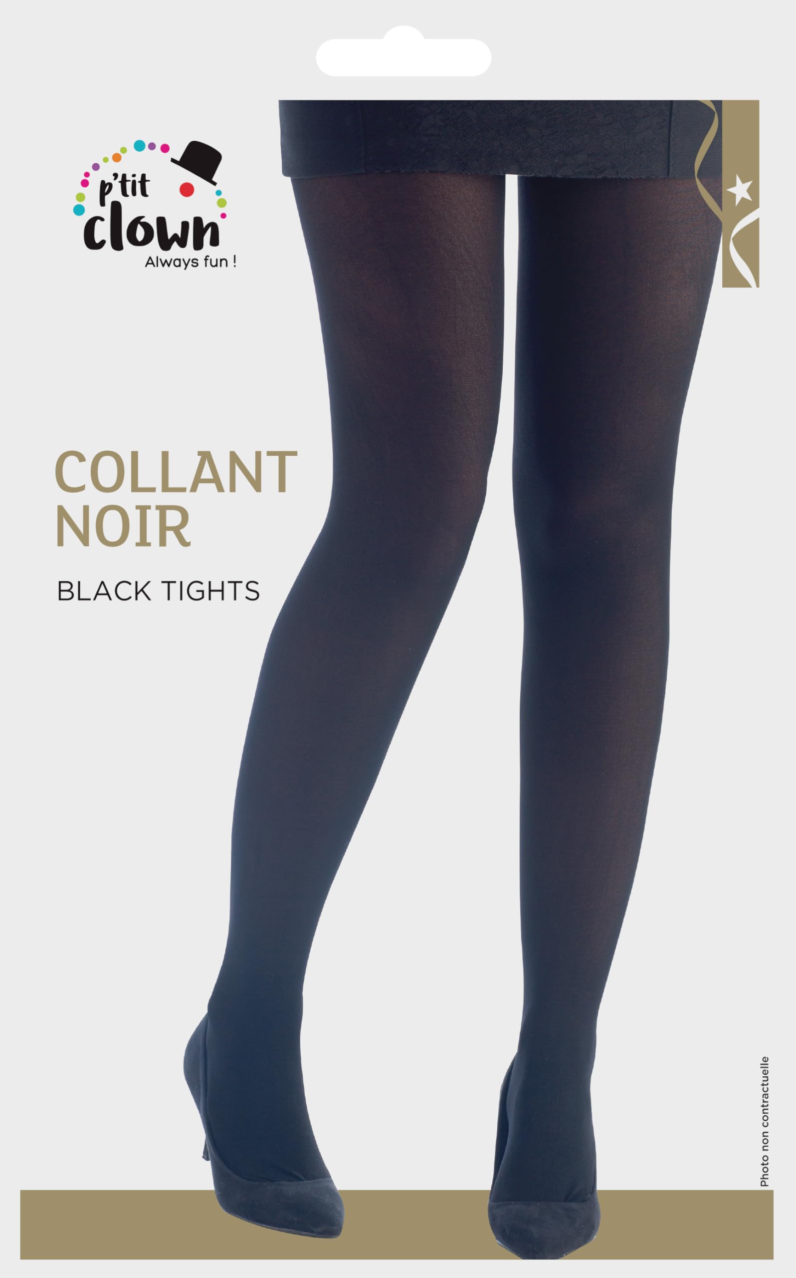 Black Neon Tights for Women - 50 Deniers Opaque Tights - Comfortable for Halloween & Cosplay