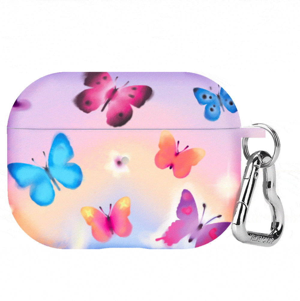 Aura Butterfly AirPod Case - Stylish Protective Cover for Apple AirPods 1/2/3 & Pro - Cute Floral Design for Girls & Women - Perfect Gift for Music Lovers & Fashion Accessory