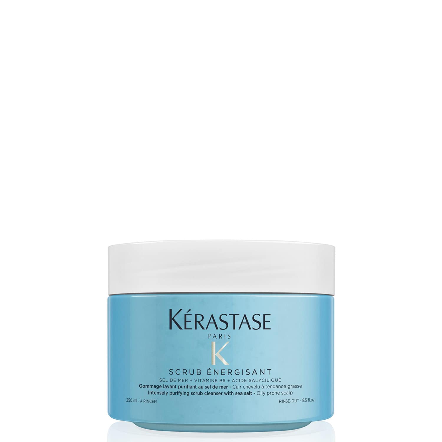 Kérastase Fusio Scrub - Nourishing & Energizing Scalp Treatment for Oily Hair with Sea Salt, Vitamin B6 & Salicylic Acid | Deep Cleansing Exfoliator | Revitalizing Hair Care for Men & Women | Perfect for Pre-Shampoo Treatment & Scalp Detox - 250ml