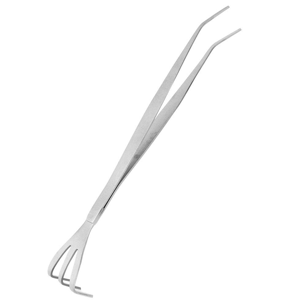 Professional Stainless Steel Bonsai Root Rake & Tweezers Set - Loosen Soil Tool for Bonsai Trees, Planters & Gardening - Perfect for Repotting, Pruning & Soil Aeration