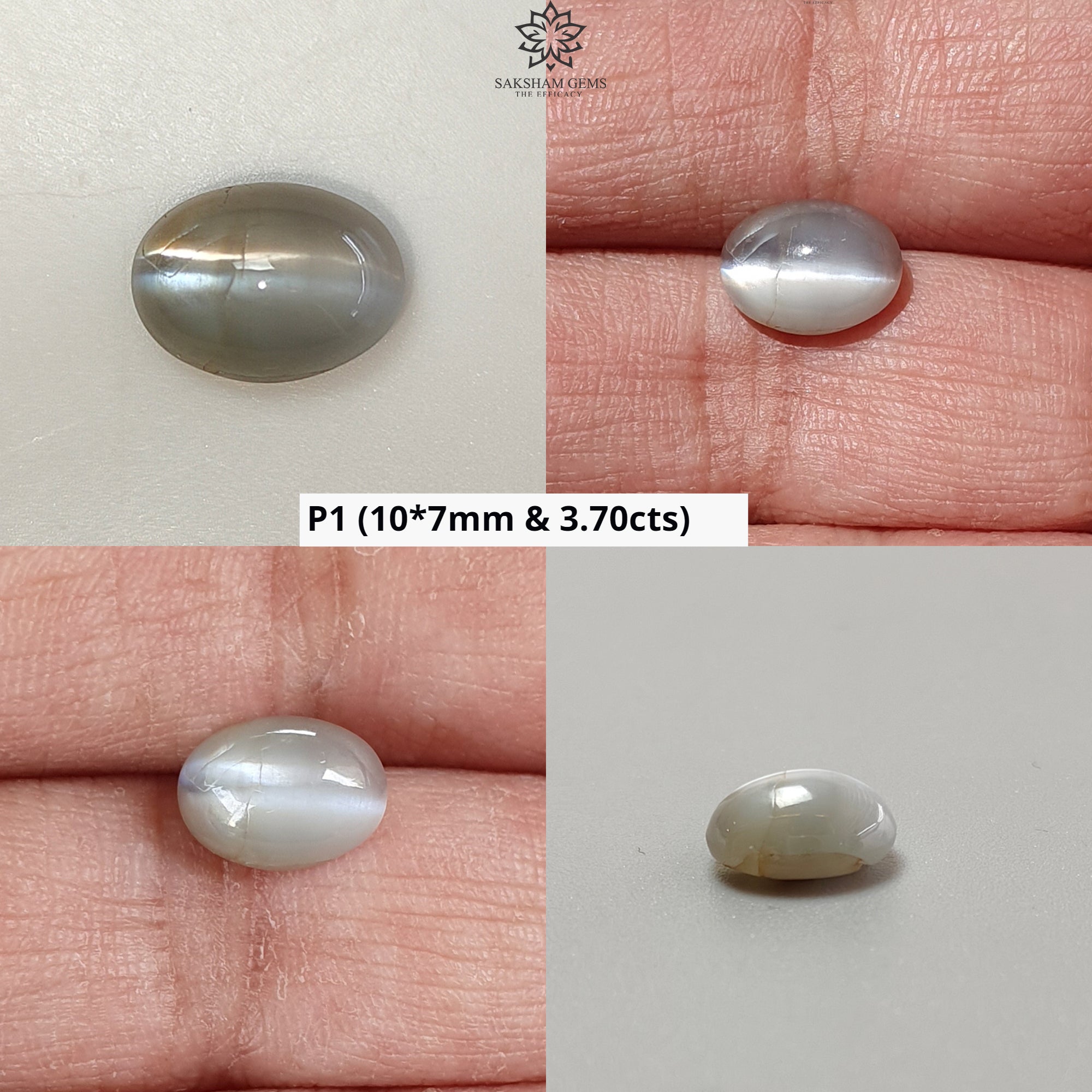 Natural Untreated Chrysoberyl Cat's Eye Gemstone Cabochon - Oval Shape for Jewelry Making (Rings, Pendants & Earrings) - Unheated Healing Stone for Energy Balance & Protection