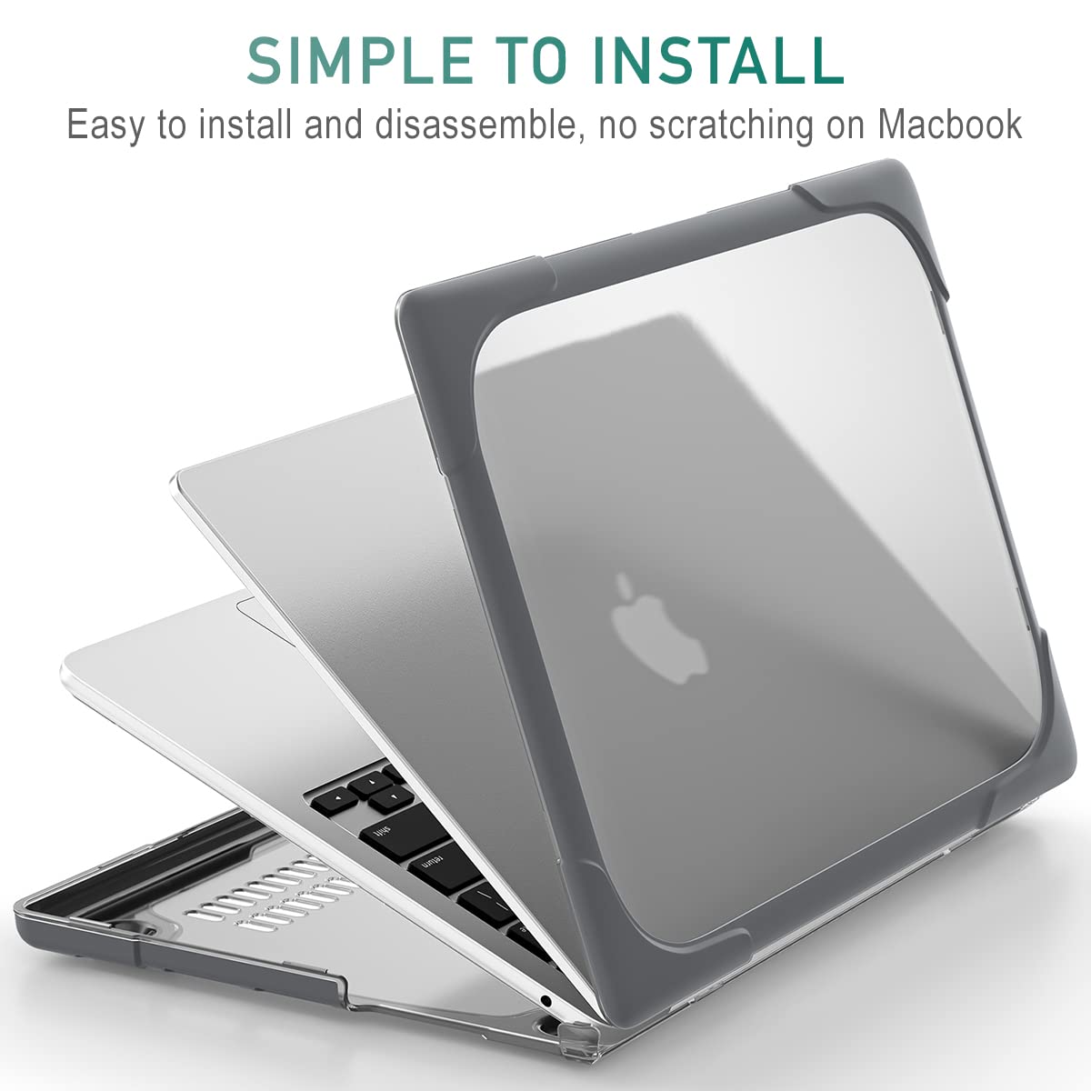 Durable Heavy Duty MacBook Pro 16 Inch Case (2019 Model A2141) - Dual Layer Hard Shell Cover with Shock-Absorbing TPU Bumper for MacBook Pro 16