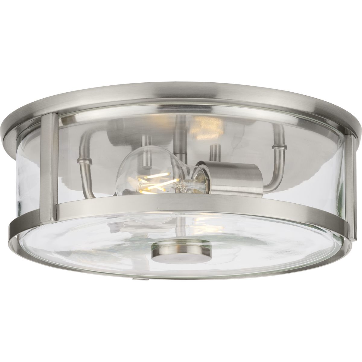 Gilliam Collection 12 5/8 Inch Two-Light Flush Mount Ceiling Light Fixture P350253 - Perfect for Bedroom, Hallway & Entryway Lighting