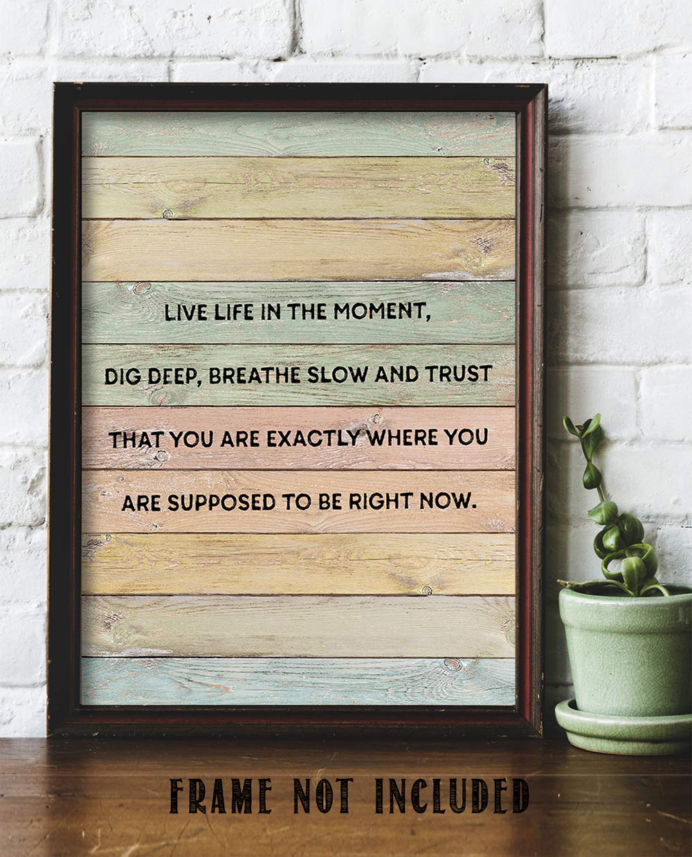 Inspiring Quotes Wall Art - Zen Decor for Home & Office, 11x14 Unframed Print