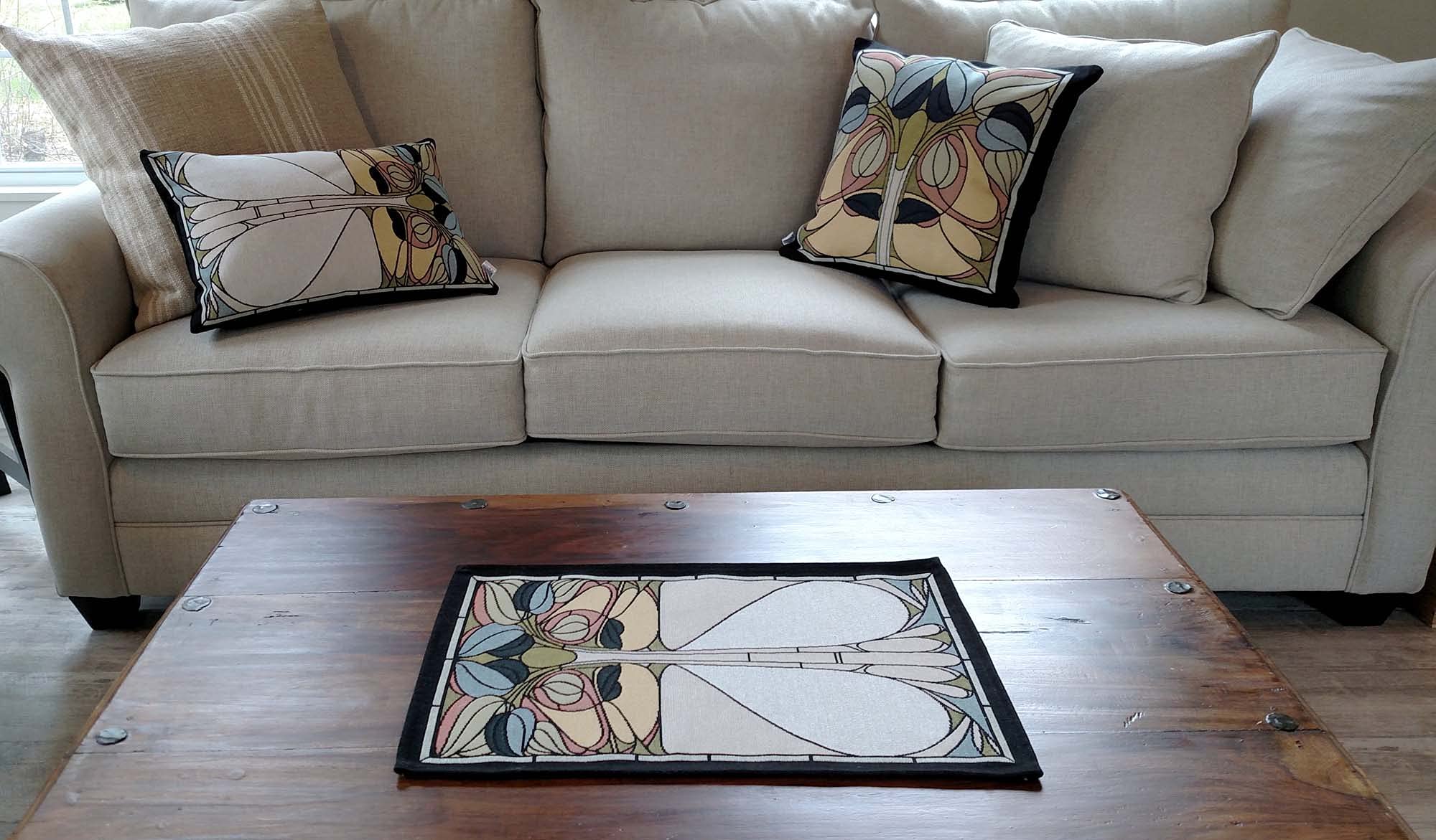 Art Nouveau Placemats Set of 4 - Elegant Floral Design Waterproof Table Mats for Dining, Kitchen & Home Decor - Perfect for Dinner Parties, Holidays & Everyday Use