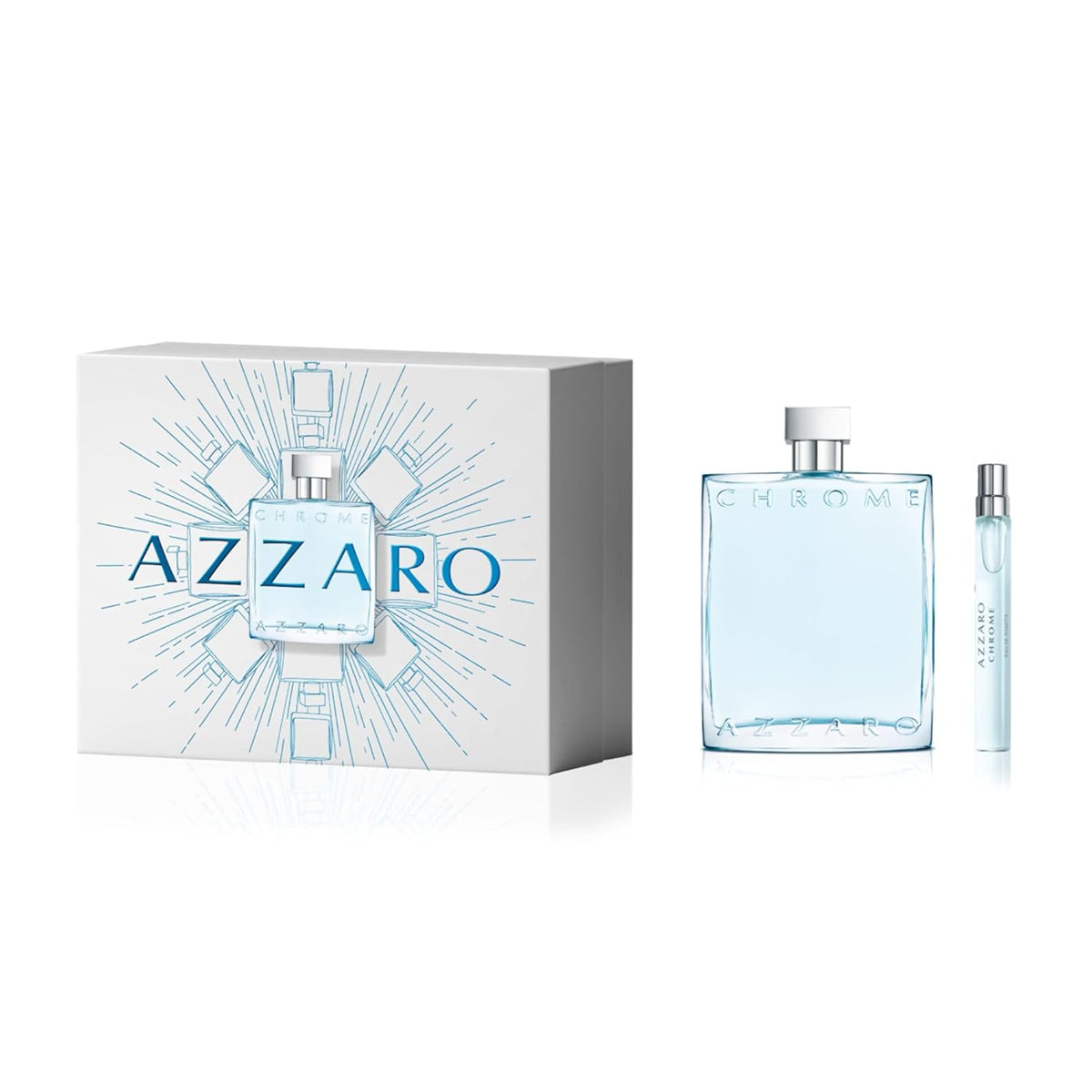 Azzaro Chrome Men's Eau de Toilette Spray - 0.33 fl oz Fresh Citrus Aromatic Fragrance for Day & Night Wear | Perfect for Work, Date Night & Special Occasions