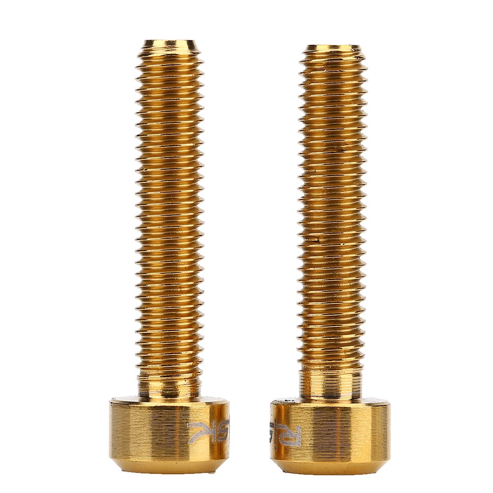 Keenso 2Pcs/Set M5x25mm Titanium Alloy Bike Brake Lever Screws - High Strength Bicycle Brake Handle Fixing Bolts for Mountain & Road Bikes - Perfect for Cycling Maintenance & Repair