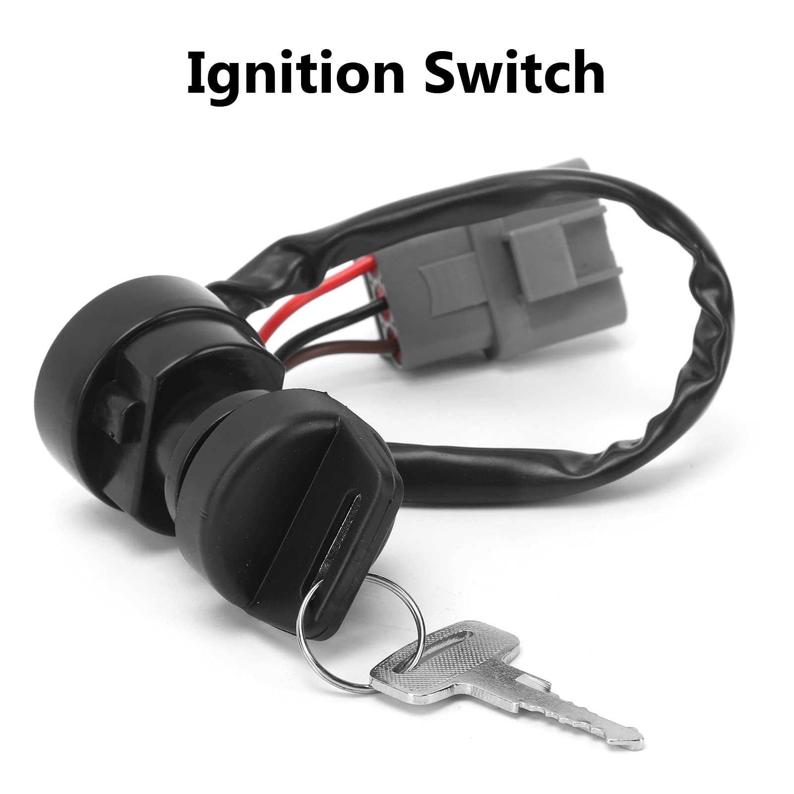 Ignition Key Switch with 2 Keys - 3 Wire Motorcycle Ignition Lock Cylinder Compatible with Yamaha YFM400 4x4 ATV (2009-2012) - Perfect for ATV, UTV & Off-Road Vehicle Accessories