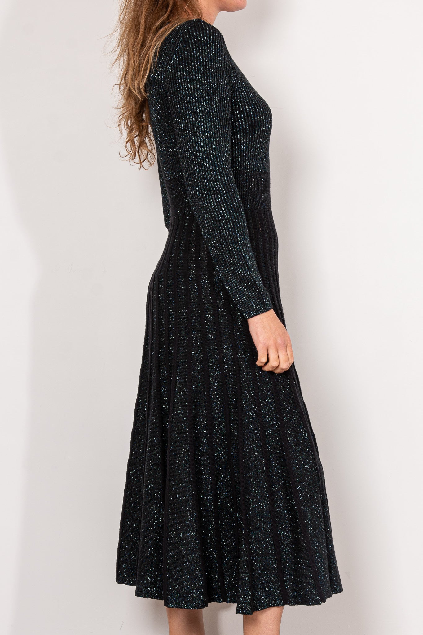 ELK Glittra Metallic Sequin Party Dress for Women - Elegant Evening Gown for Prom, Cocktail, Nightclub & Special Occasions