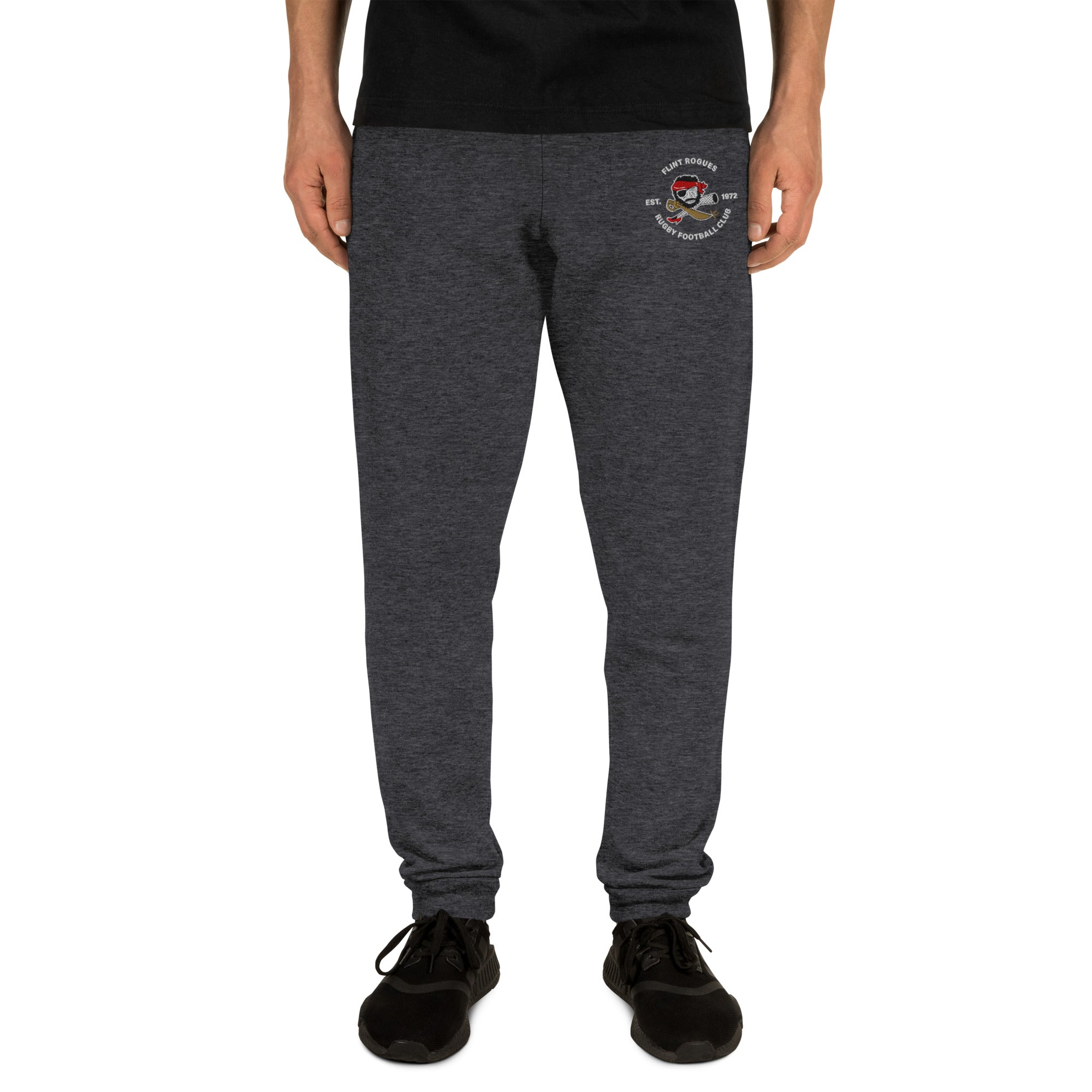 Flint Rogues RFC Jogger Sweatpants for Men - Comfortable Athletic Lounge Pants with Pockets - Perfect for Running, Gym, and Casual Wear