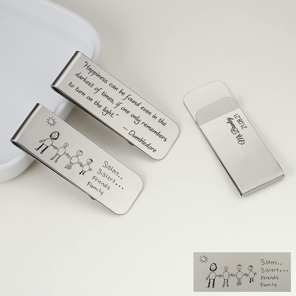 Custom Engraved Money Clip for Men - Personalized Wallet Gift for Him