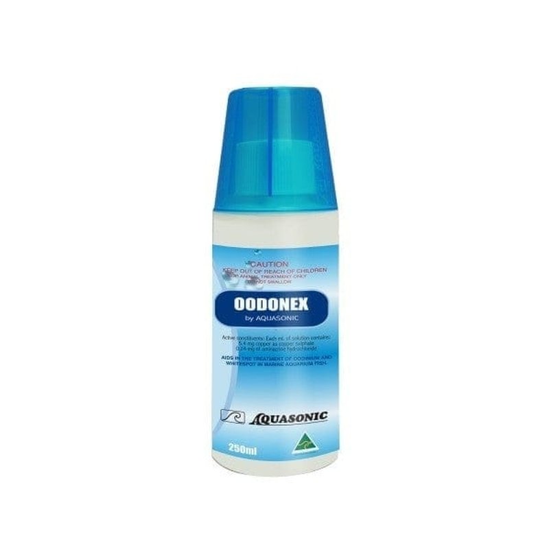 Aquasonic Marine Oodonex White Spot & Velvet Treatment for Saltwater Fish - Copper Sulphate & Aminacrine Hydrochloride Formula | Effective Remedy for Ichthyophthirius & Amyloodinium Infections in Aquariums & Fish Tanks