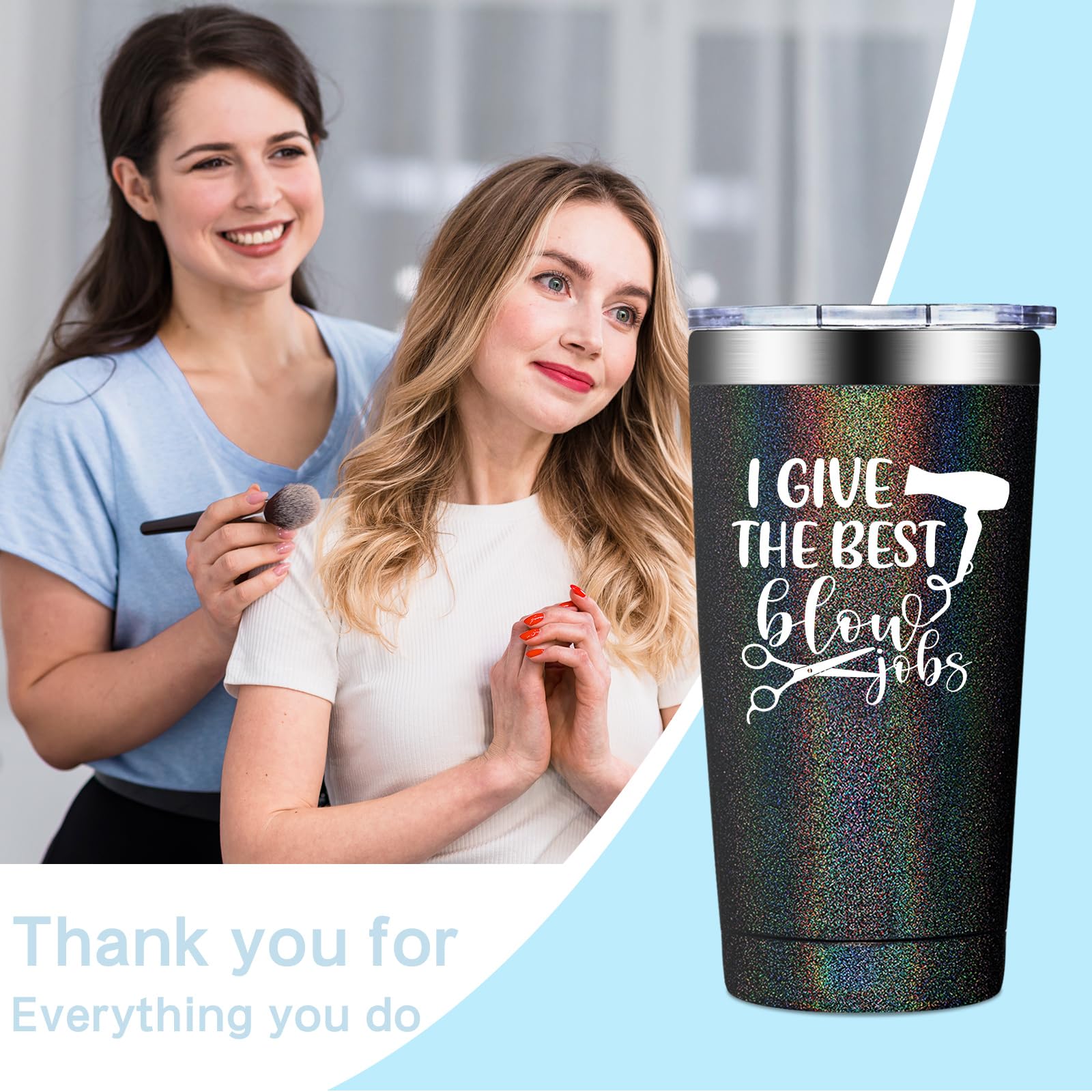BIRGILT 20oz Hair Stylist Tumbler Cup - Perfect Hairdresser Gifts for Women, Hairstylist Appreciation Gift Ideas - Great for Christmas, Birthday & Thank You Presents - Insulated Travel Mug for Salon Professionals & Beauty Enthusiasts