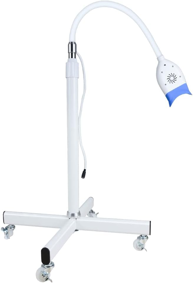 36W LED Teeth Whitening Light with 10 Cold Blue Bulbs - Standing Floor Lamp for Fast Whitening & Bleaching | Perfect for Home & Salon Use