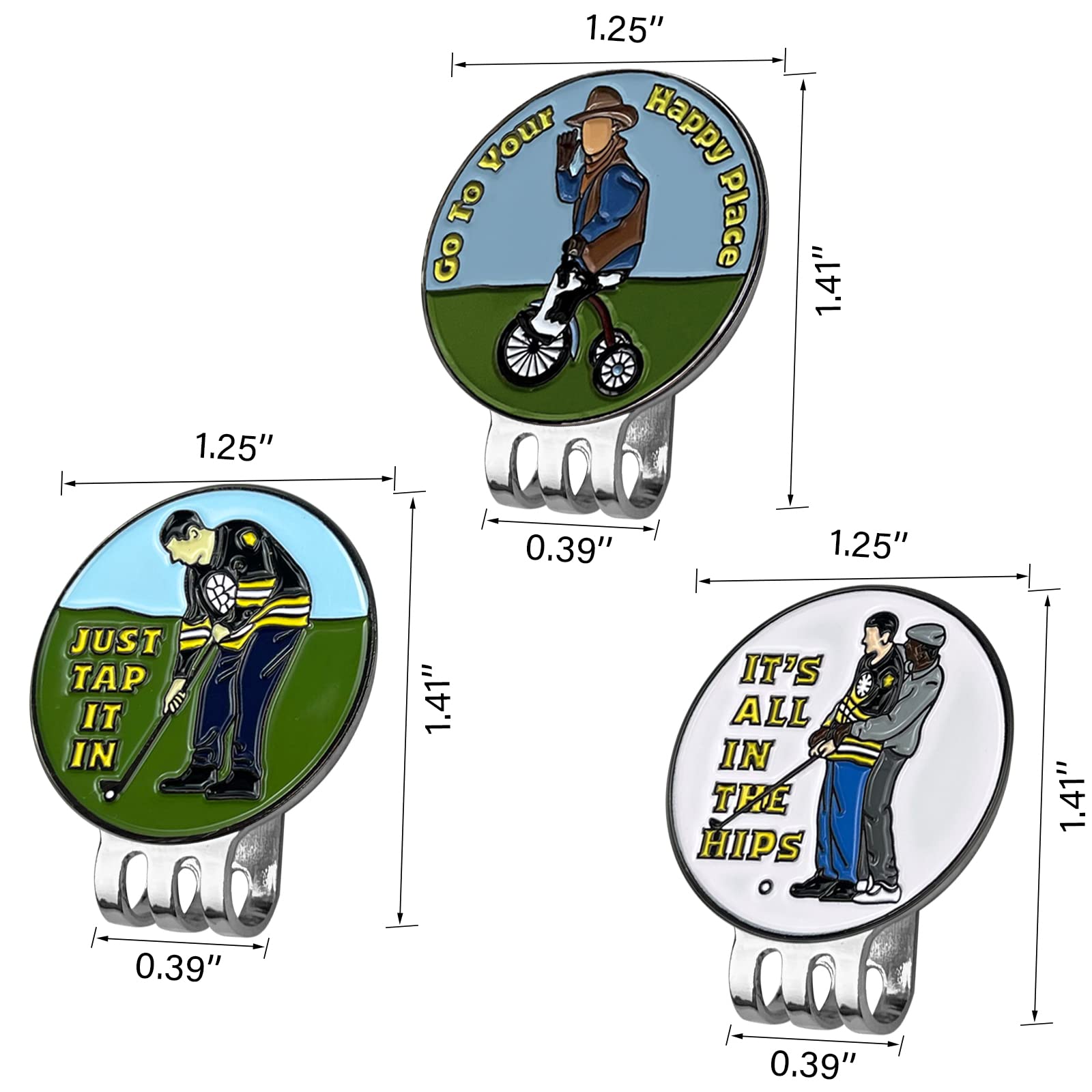 Magnetic Golf Ball Marker with Hat Clip - Funny Golf Accessories & Gifts for Men & Women | Perfect for Golf Course, Practice & Tournament Play