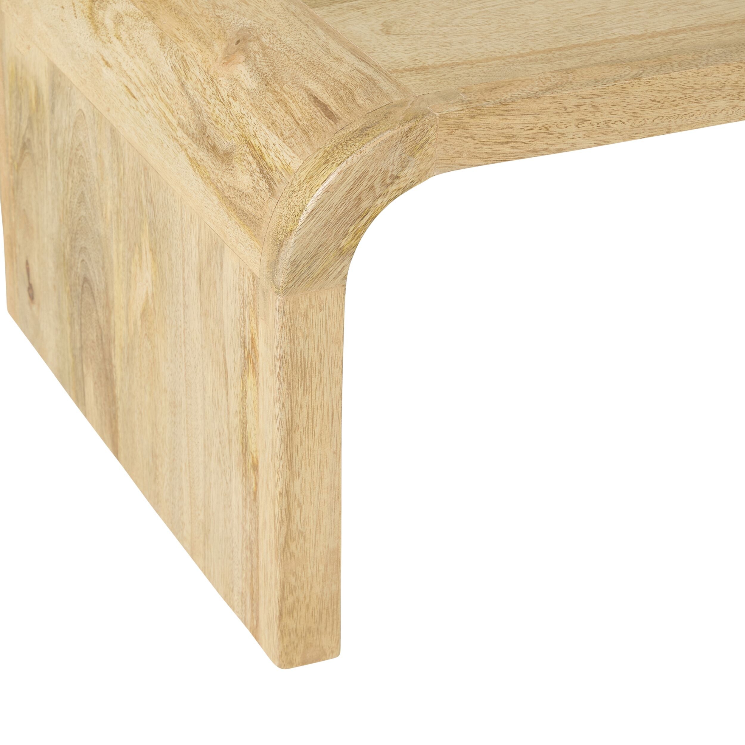 Modern Wooden Bridge Coffee Table - Mid Century Style Living Room Center Table for Home Decor | Perfect for Small Spaces, Apartments & Lounge Areas