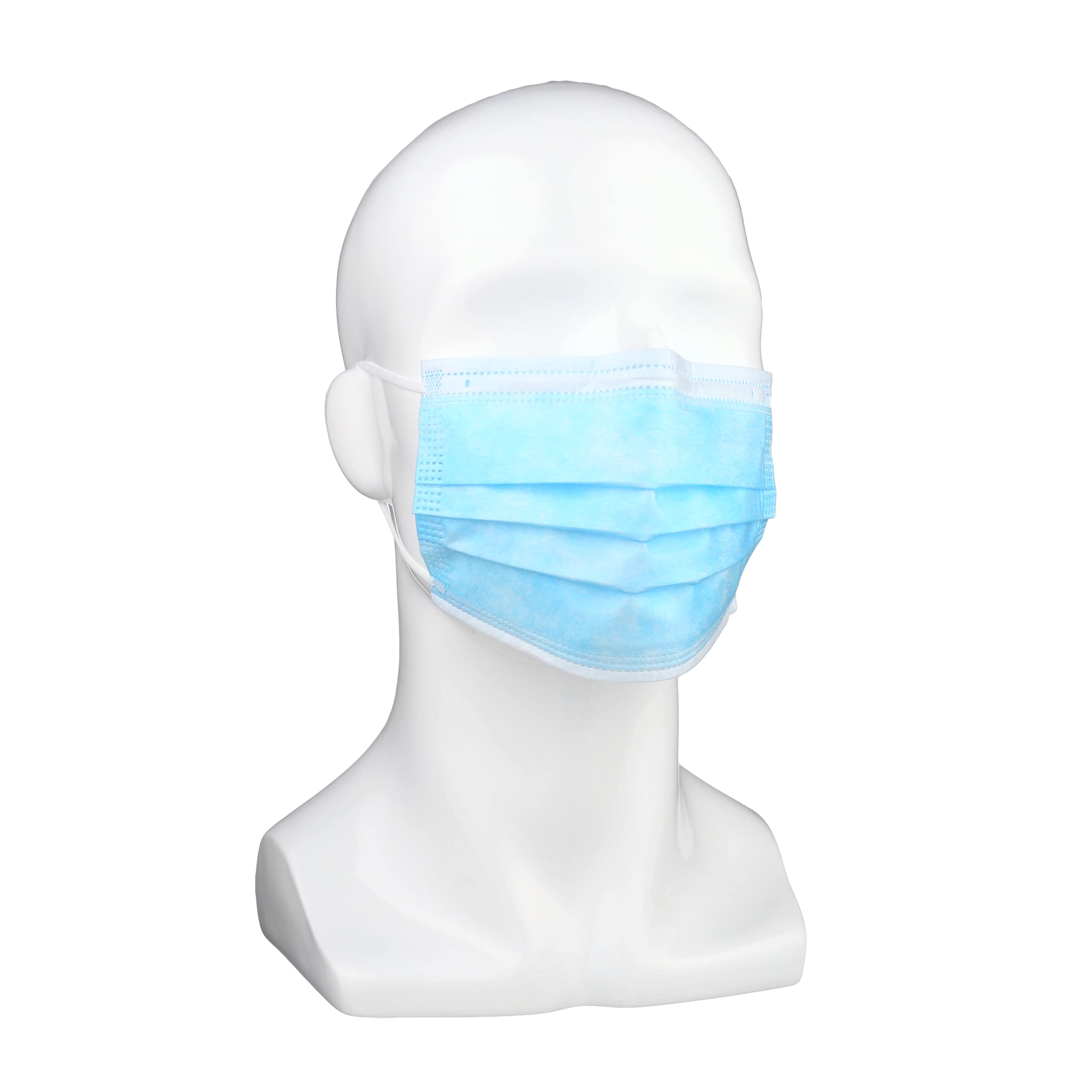 (AHS) Disposable Blue 3-Ply Earloop Face Masks - 2000 Pack (40 Boxes x 50pcs) | Comfortable Breathable Adult Face Coverings for Daily Use, Work, Travel & Public Safety Protection