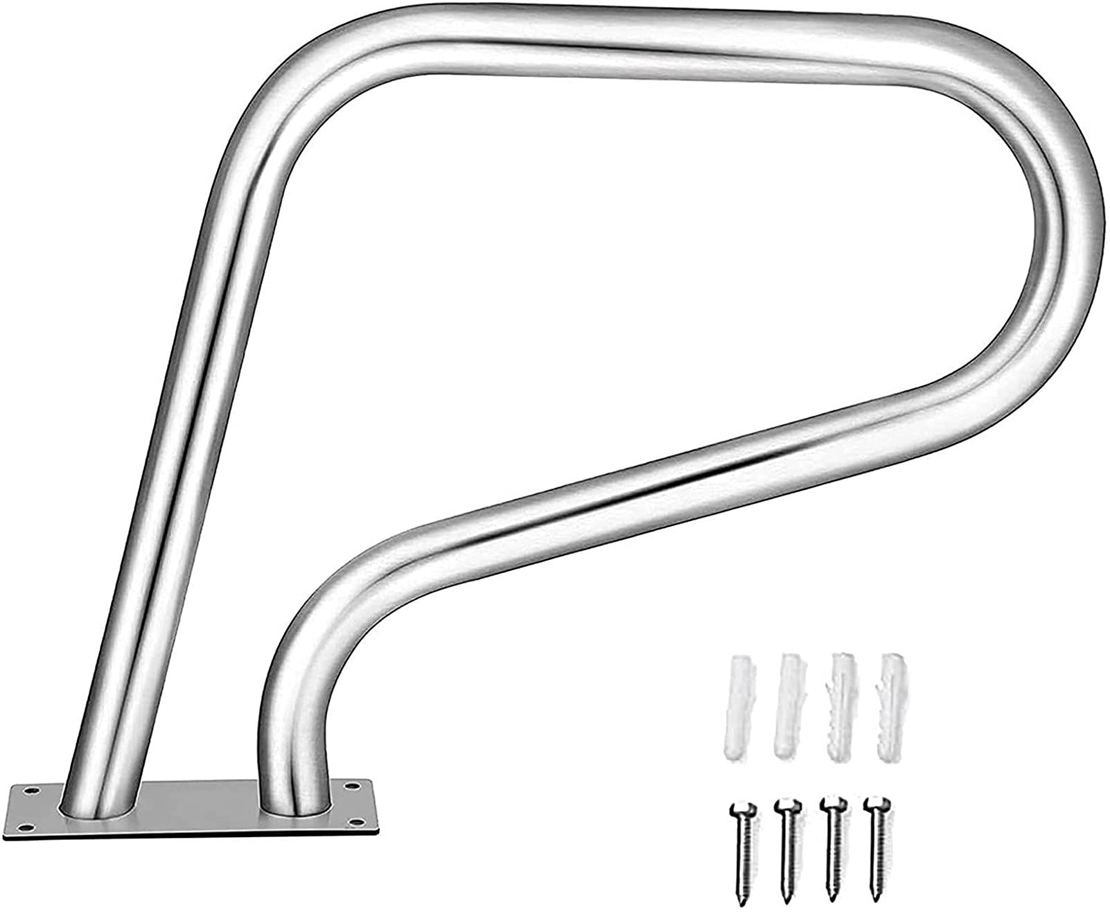 304 Stainless Steel Pool Armrest - Easy Mount Swimming Pool Handrail with Screws, 440LBS Weight Capacity | Perfect for Inground & Above Ground Pools, Spa Safety & Accessibility