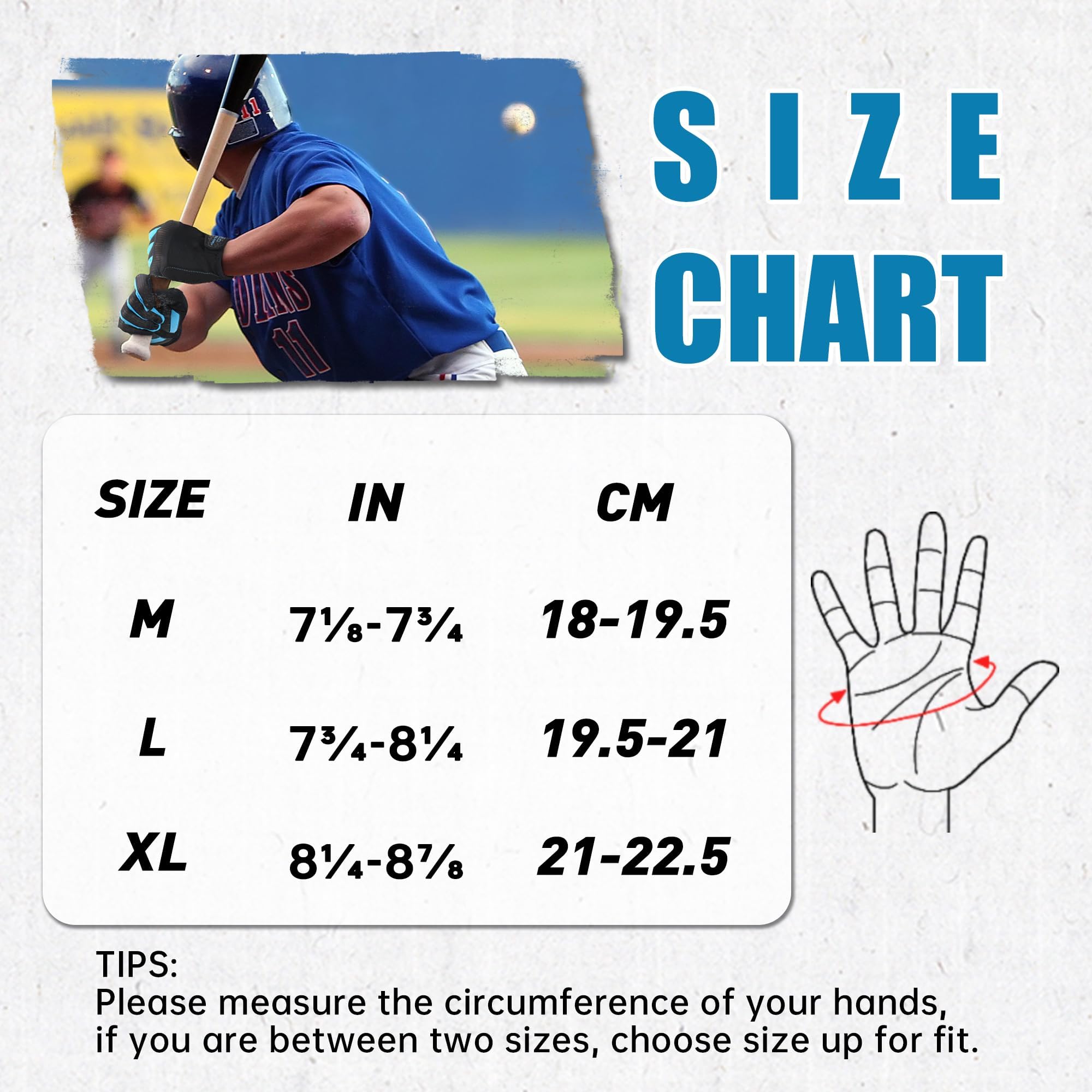 HLDD HANDLANDY Men's Baseball Batting Gloves - Breathable & Grip-Enhanced Adult Batting Gloves for Baseball & Softball | Perfect for Training, Games & Outdoor Sports