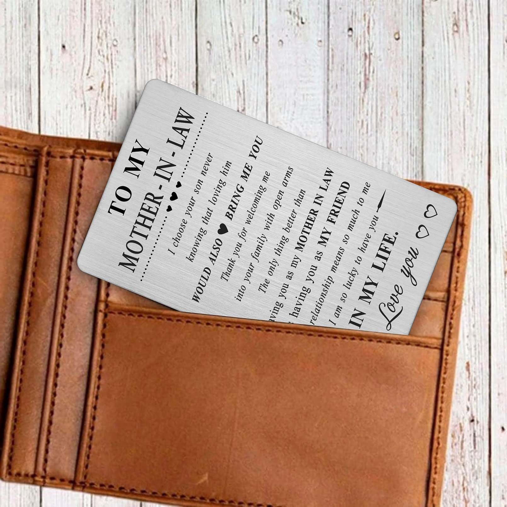 CPLJW Mother-in-Law Gift Set - Thoughtful Birthday Card & Wallet Combo for Women | Perfect for Holidays, Anniversaries & Special Occasions