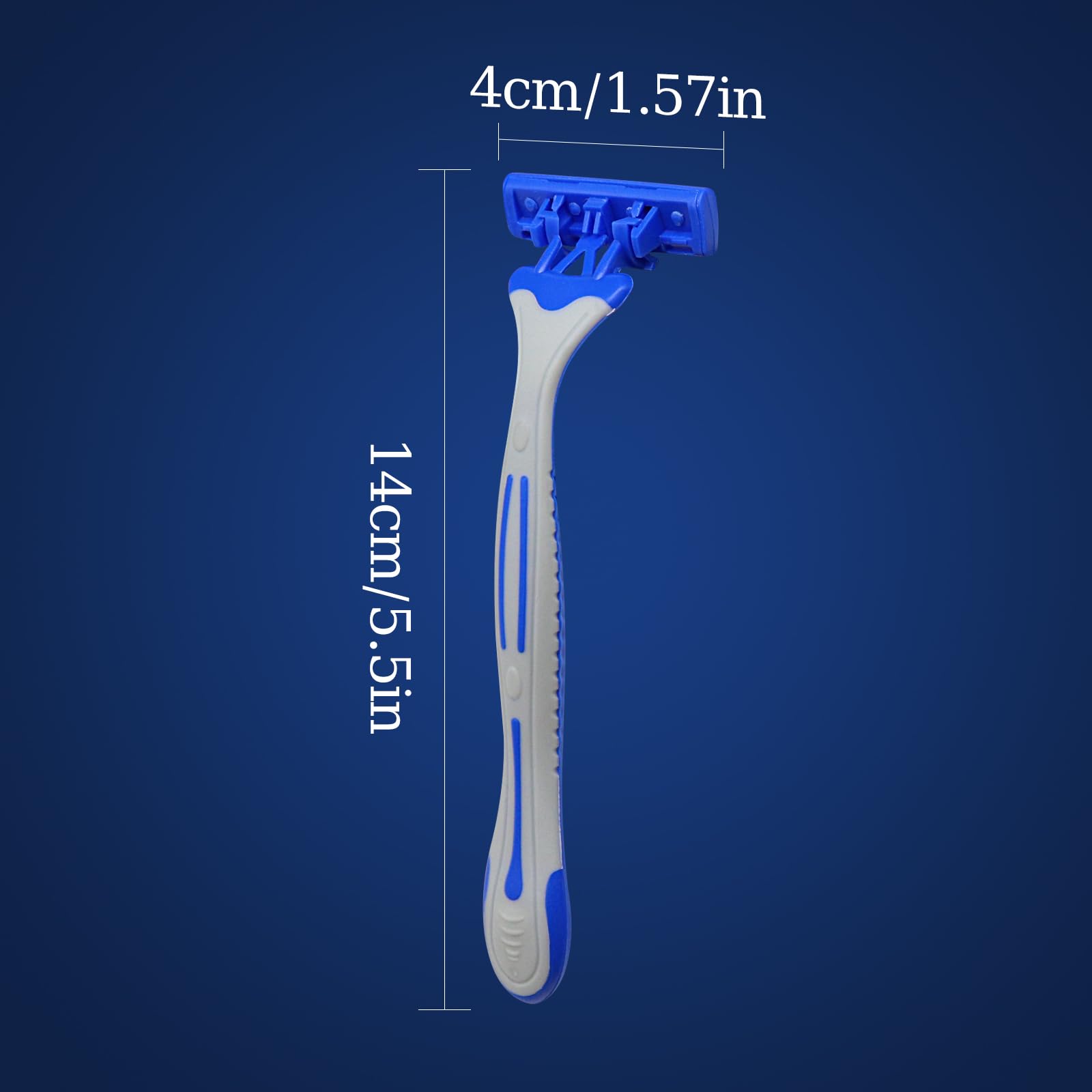 850 Pack Kheoxusa 3-Blade Disposable Razors - Individually Wrapped Triple Blade Shavers for Men & Women - Perfect for Travel, Hotels, Airbnb, Tattoo Shops, Gyms, and Personal Grooming - Grey Blue